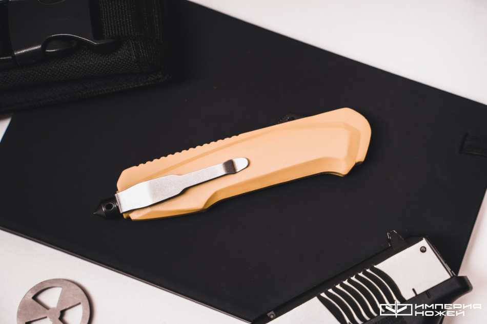 Автоматический фронтальный выкидной нож Rover Stonewash, Tan – Mr.Blade фото 4