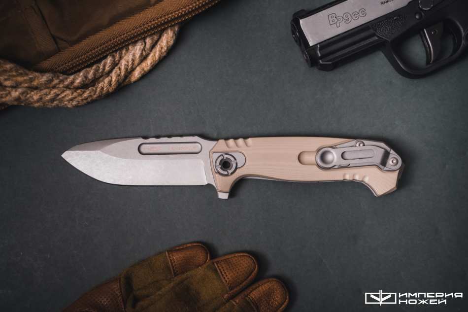 Складной нож Ultras-F Stonewash, Tan – N.C.Custom