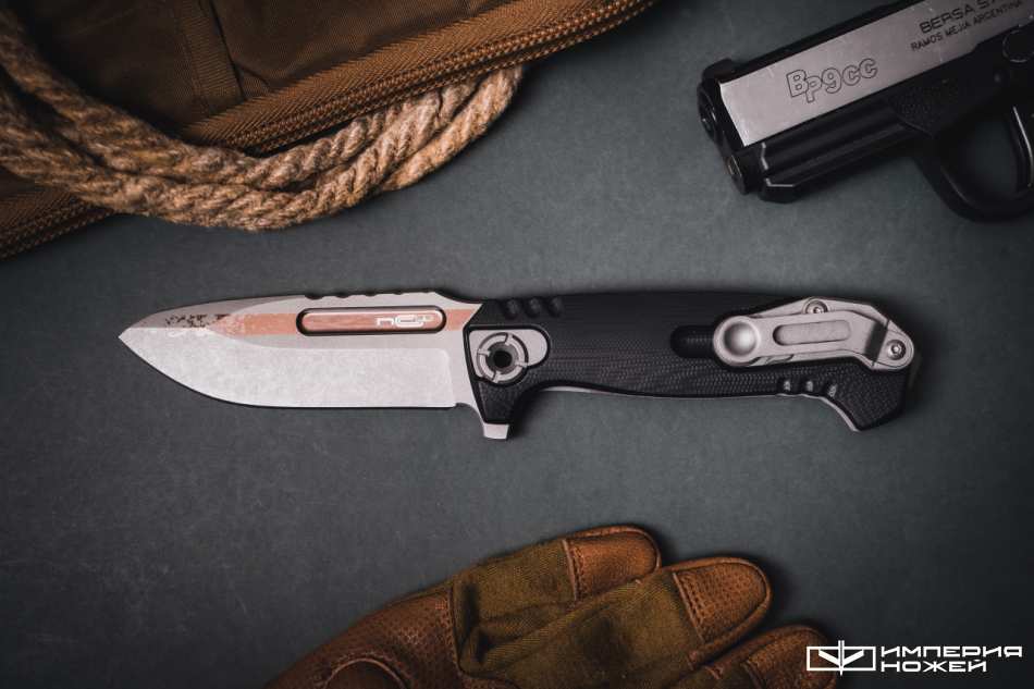 Складной нож Ultras-F Stonewash, Black – N.C.Custom