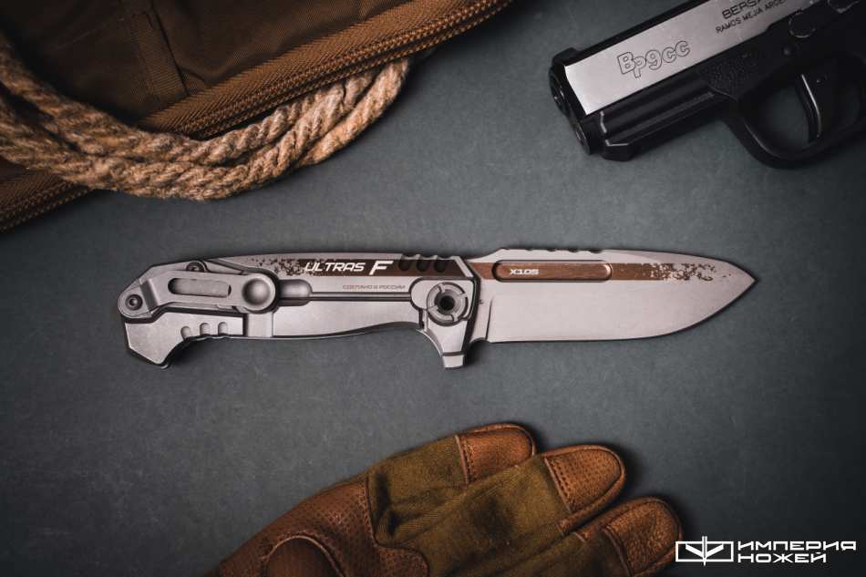 Складной нож Ultras-F Stonewash, Black – N.C.Custom фото 2
