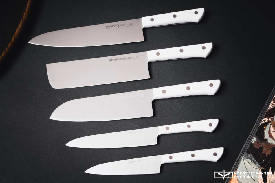 Набор из пяти кухонных ножей Harakiri SHR-0250W – Samura