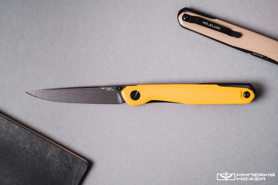 Нож складной Mr.Blade Astris Gen.2 (Black Stonewash, G10 Yellow) – Mr.Blade