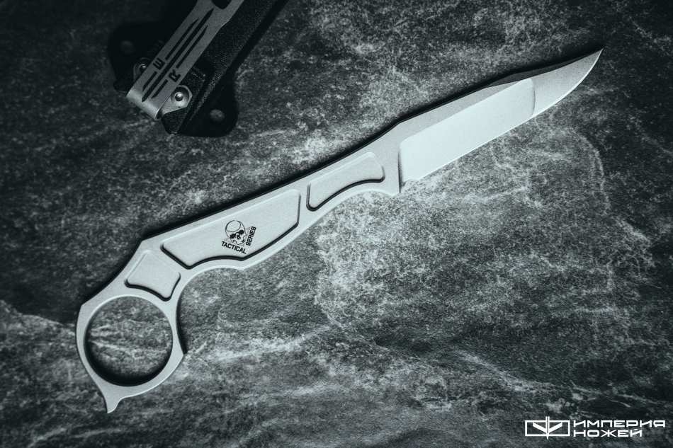Нож скрытого ношения с фиксированным клинком Thorn Razvedos Edition (Aus-8, Stonewash, Black) – N.C.Custom