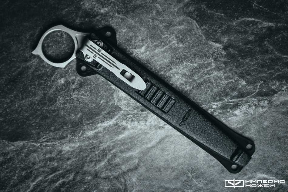 Нож скрытого ношения с фиксированным клинком Thorn Razvedos Edition (Aus-8, Stonewash, Black) – N.C.Custom фото 3