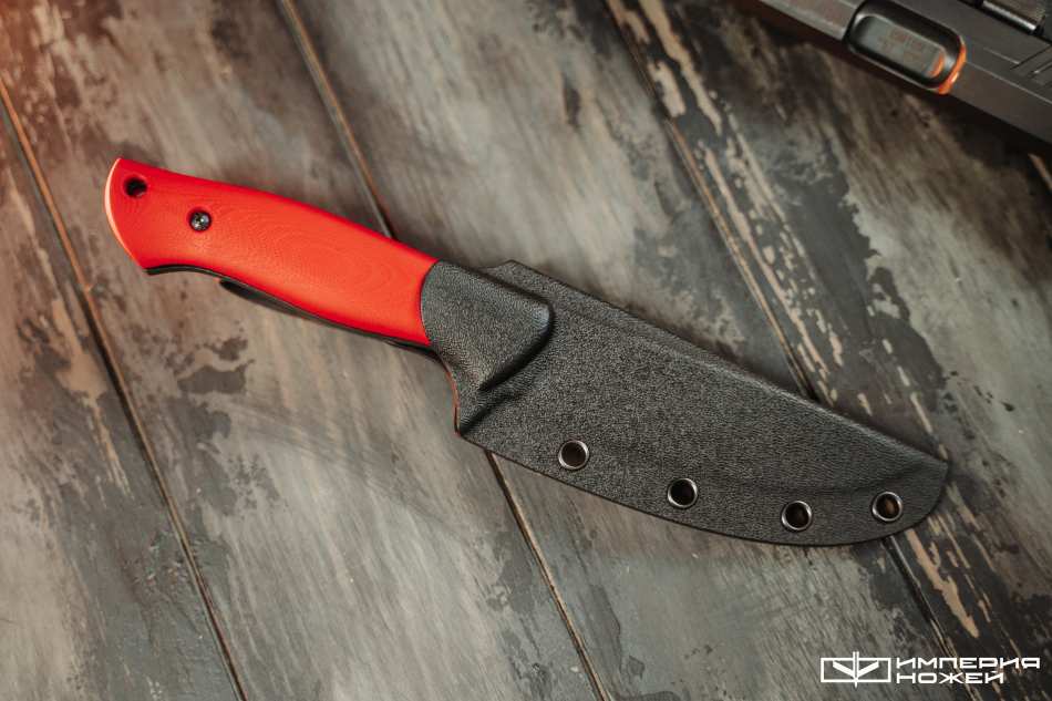 Нож с фиксированным клинком Pride Aus-10 Red G-10 – N.C.Custom фото 4