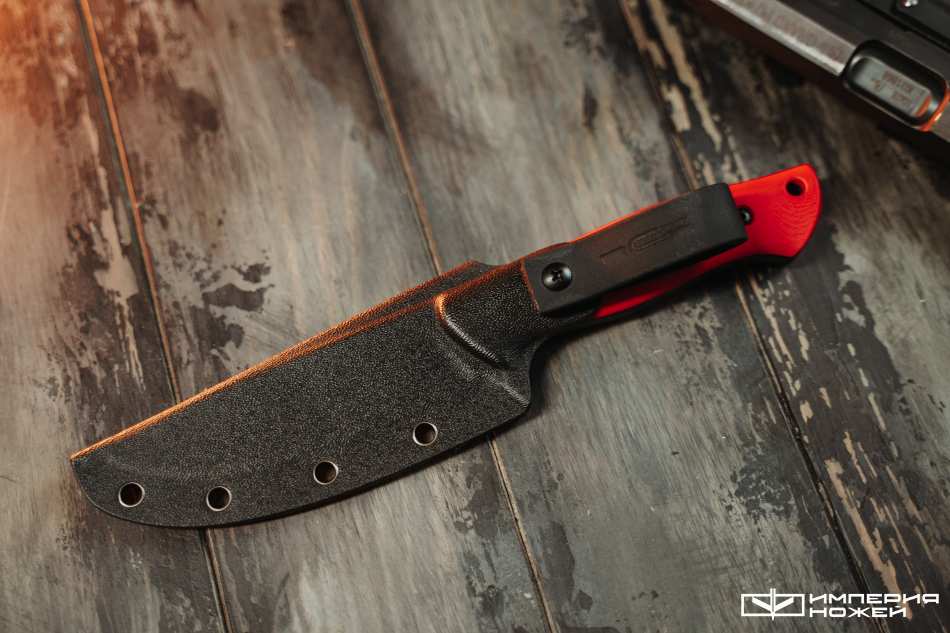 Нож с фиксированным клинком Pride Aus-10 Red G-10 – N.C.Custom фото 5