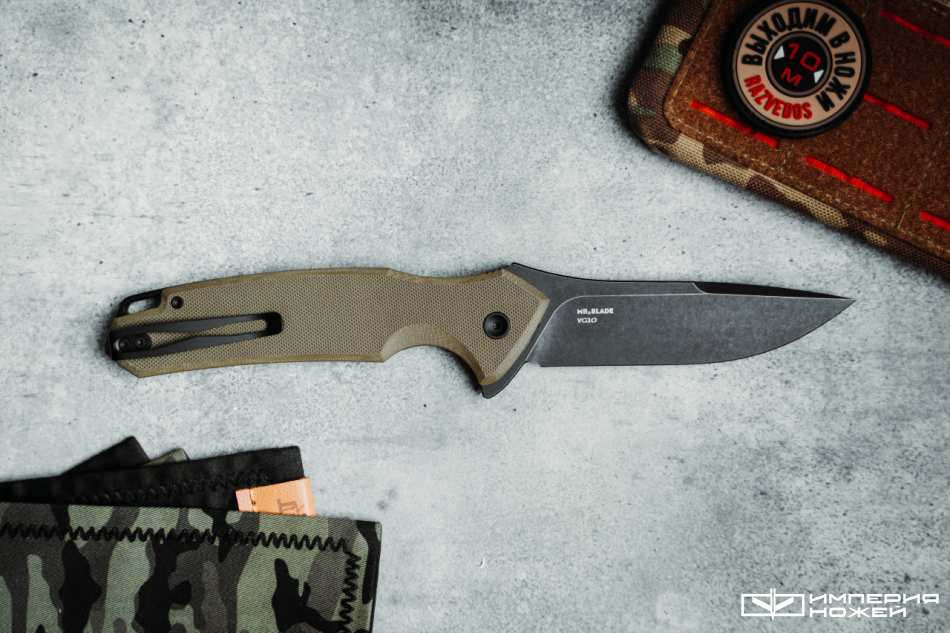  Складной нож HellCat Olive/Black (Оливковый/Черный)  – Mr.Blade фото 2