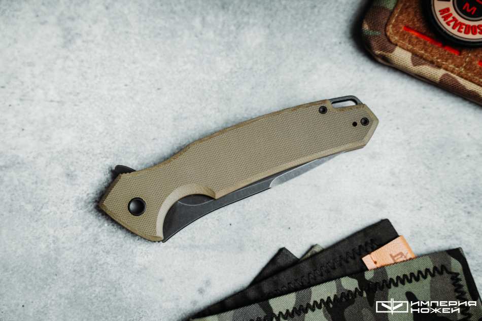  Складной нож HellCat Olive/Black (Оливковый/Черный)  – Mr.Blade фото 5