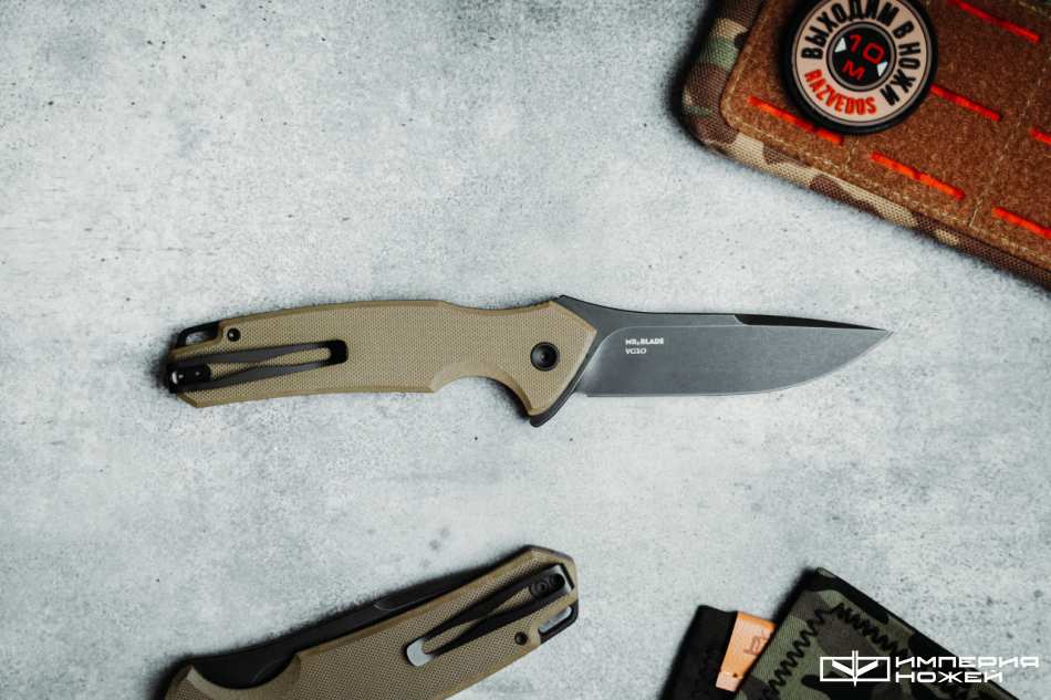  Складной нож HellCat Mini Olive/Black (Оливковый/Черный)  – Mr.Blade фото 2