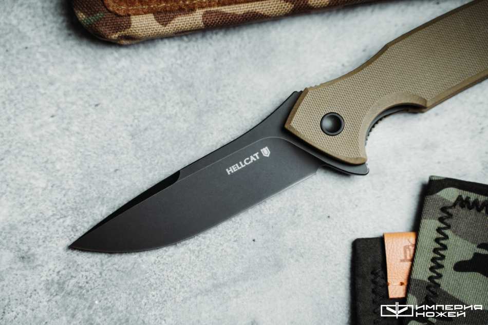  Складной нож HellCat Mini Olive/Black (Оливковый/Черный)  – Mr.Blade фото 4