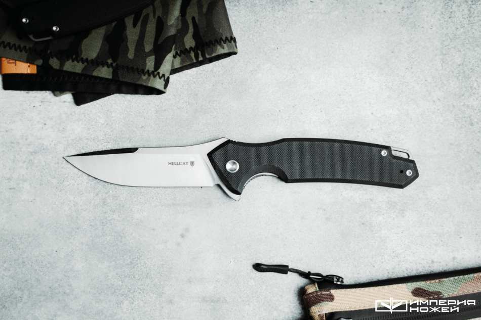  Складной нож HellCat Satin/Black (Сатин/Черный)  – Mr.Blade