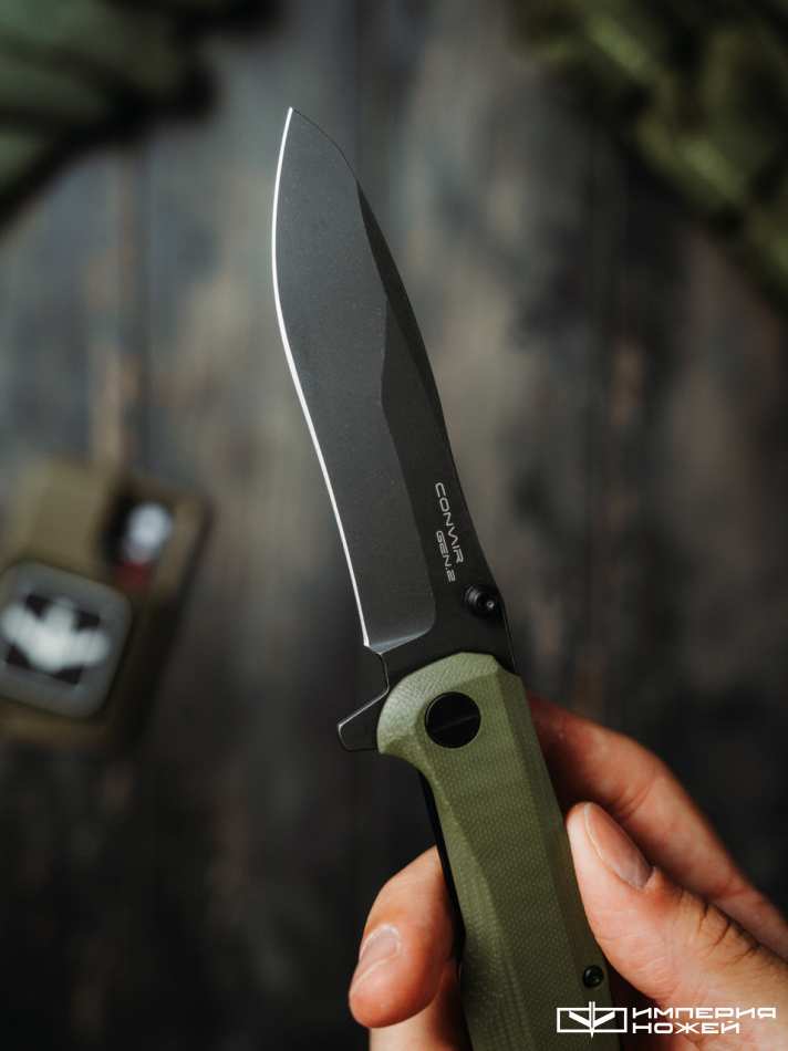 Нож складной Convair Gen.2 (Black Stonewash, G10 Olive)  – Mr.Blade фото 4