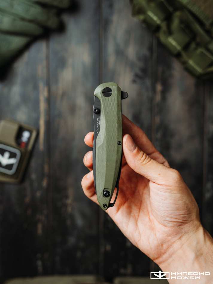 Нож складной Convair Gen.2 (Black Stonewash, G10 Olive)  – Mr.Blade фото 2