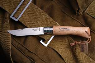 Opinel складной нож Opinel №7 нержавеющая сталь, бук, с кожаным темляком