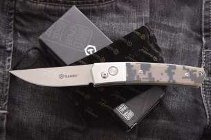 Ganzo Автоматический нож с боковым выбросом клинка G7361 камуфляж