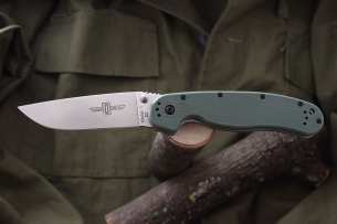 Ontario Нож складной RAT-1 Limited Edition Satin Blade Olive Drab Handle D2 8867OD