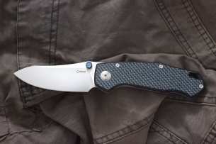 Custom Knife Factory НОЖ ИЗ СТАЛИ M390 складной нож MKAD Farko (титан, G10 синяя)