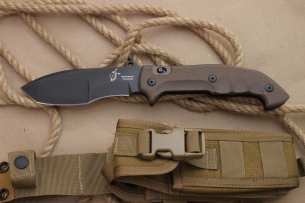 Fox Туристический складной нож Fox FKMD Meskwaki Tracker Black DLC-Coating Blade