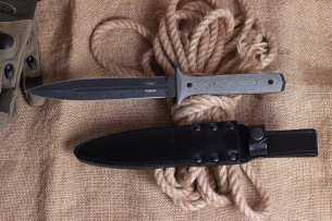 N.C.Custom Кованый охотничий нож Force Micarta черный