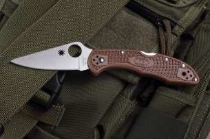 Spyderco Складной нож Delica Flat Ground Brown 11FPBN