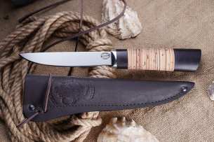 Stalnyie Bivni Средний якутский нож береста-граб