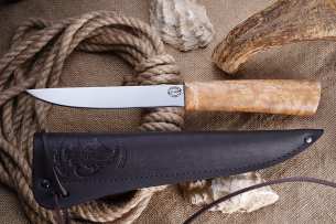 Stalnyie Bivni Большой якутский нож карельская береза