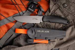Mr.Blade Нож с фиксированным клинком Orca с огнивом (Orange Color)