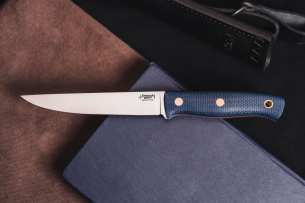 YUzhnyiy Krest Нож с фиксированным клинком Рыбацкий L N690 синяя микарта