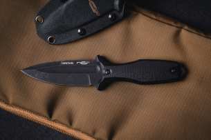 N.C.Custom Нож скрытого ношения с фиксированным клинком Grave Blackwash Aus 10
