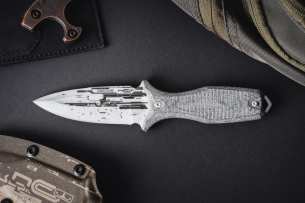 N.C.Custom Нож скрытого ношения с фиксированным клинком Grave PGK