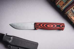 Owl Knife Нож с фиксированным клинком Hoot-F N690 Black/Red G10
