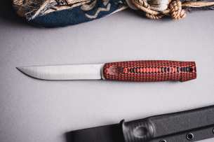 Owl Knife Нож с фиксированным клинком North-F Сучок N690 Black/Red G10