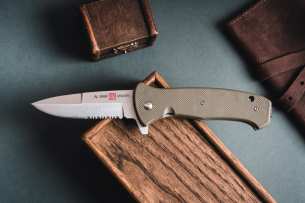 Al Mar Knives Складной нож 3.6" Combo S.E.R.E. 2020 OD Green
