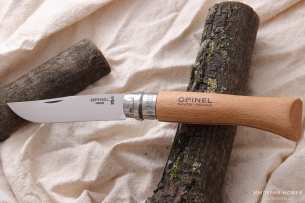 Opinel складной нож Opinel №10, нержавеющая сталь, бук, блистер