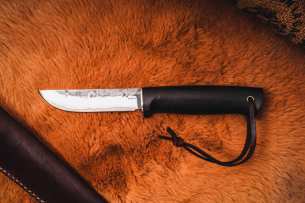 Sander Нож с фиксированным клинком Лиман, Ламинат обкладки нержавеющая сталь, сердцевина ШХ15, Граб