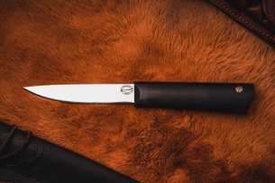 Stalnyie Bivni Малый якутский нож с откованным долом Х12МФ, Граб)