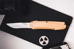 Mr.Blade Автоматический фронтальный выкидной нож Rover Stonewash, Tan