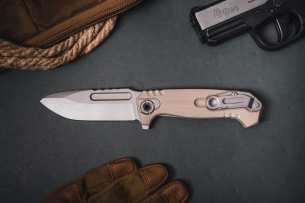 N.C.Custom Складной нож Ultras-F Stonewash, Tan