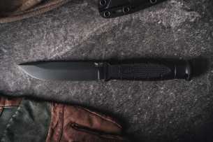 Saro Тактический нож с фиксированным клинком Финский 65Г