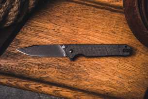 QSP Складной нож Mamba V2 All Black