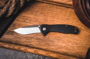 QSP Складной нож Raven Black